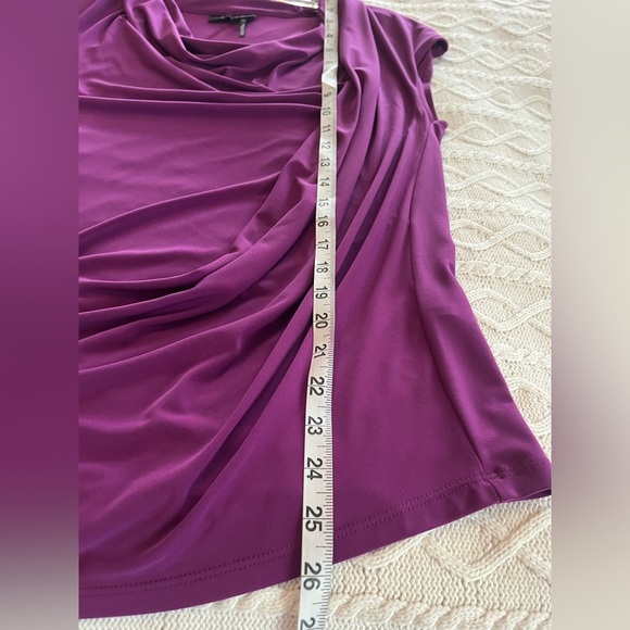 DKNY Elegant Violet Drape Neck Blouse women’s size medium - Picture 11 of 13